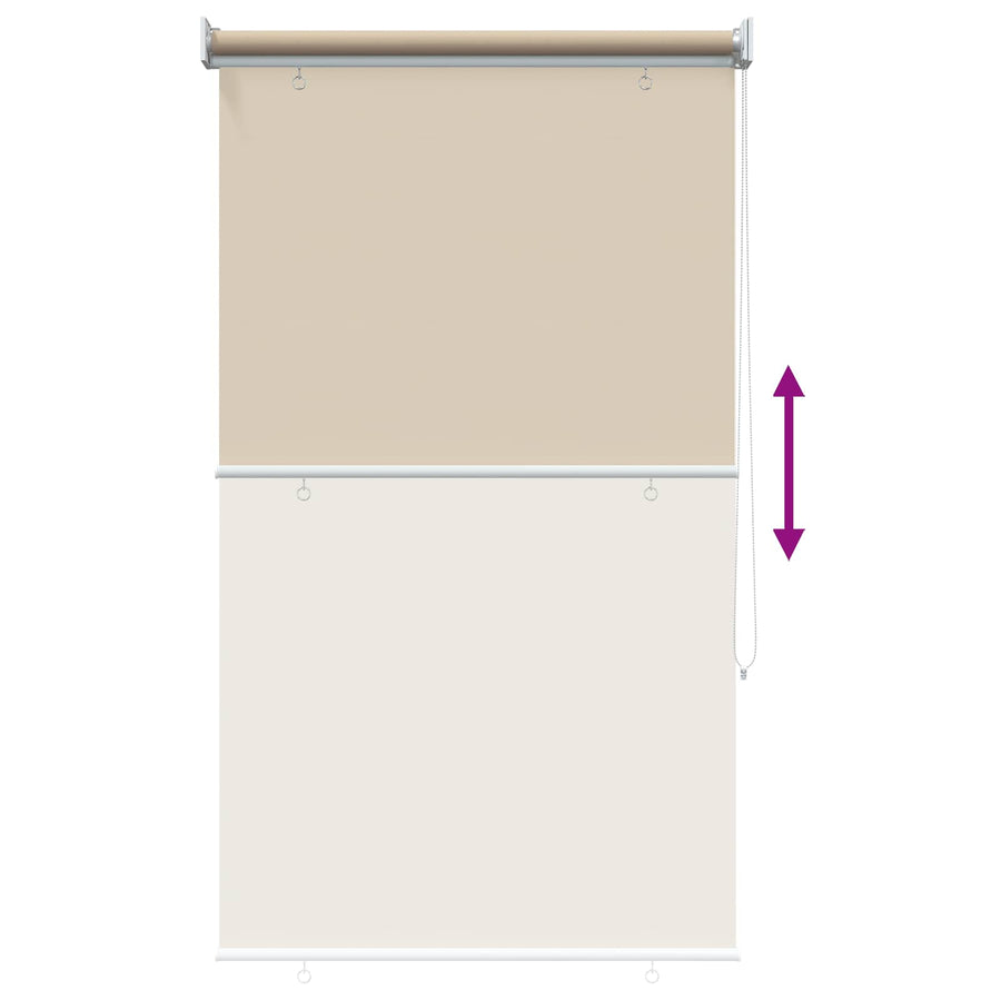 Rolgordijn UV-bescherming Beige 100 x 140 cm Polyester