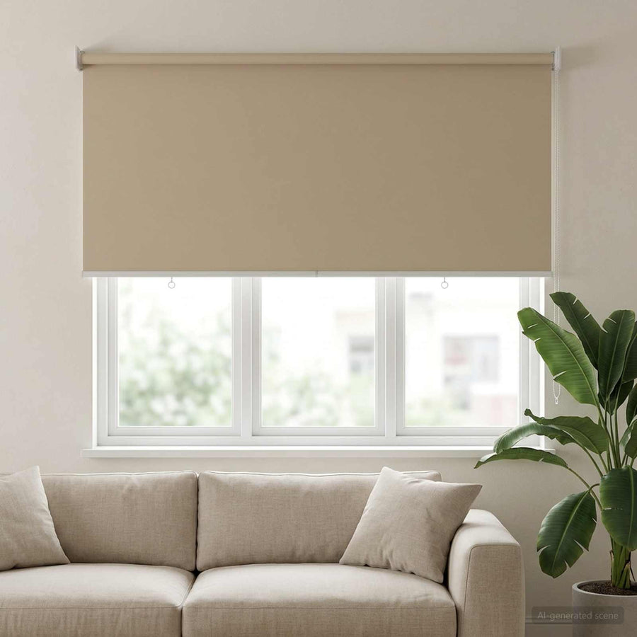 Rolgordijn UV-bescherming Beige 120 x 140 cm Polyester