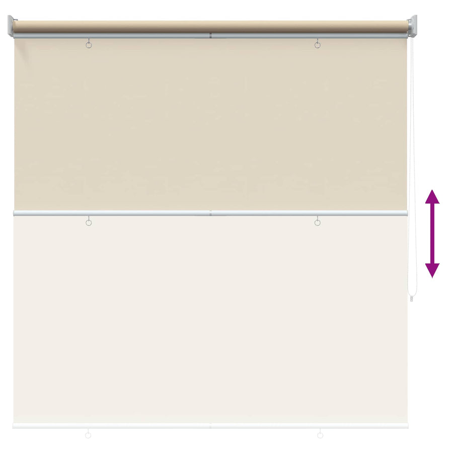 Rolgordijn UV-bescherming Beige 120 x 140 cm Polyester