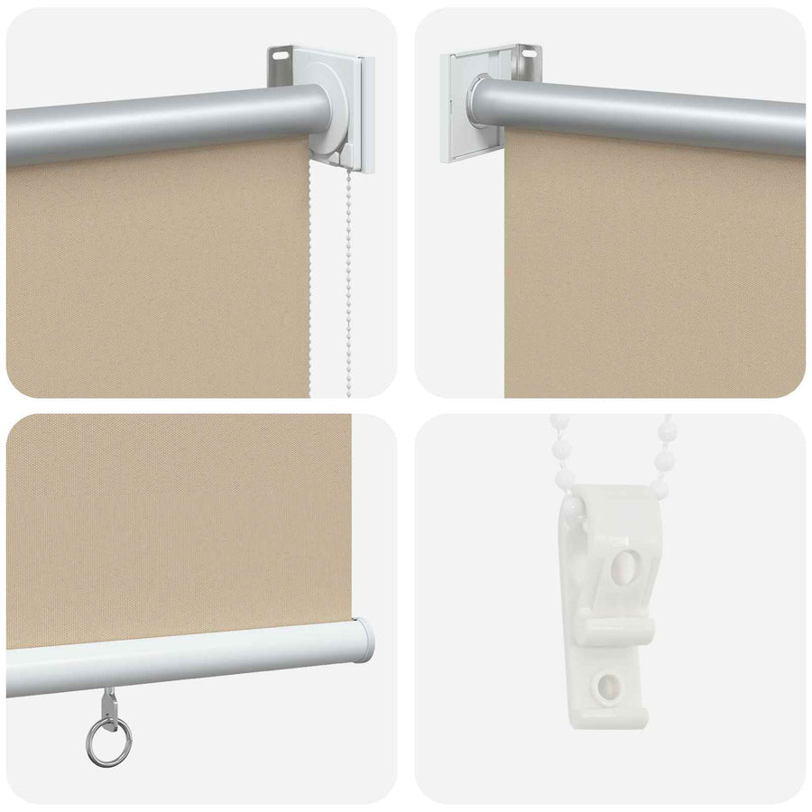 Rolgordijn UV-bescherming Beige 180 x 140 cm Polyester