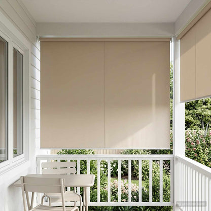 Rolgordijn UV-bescherming Beige 180 x 140 cm Polyester