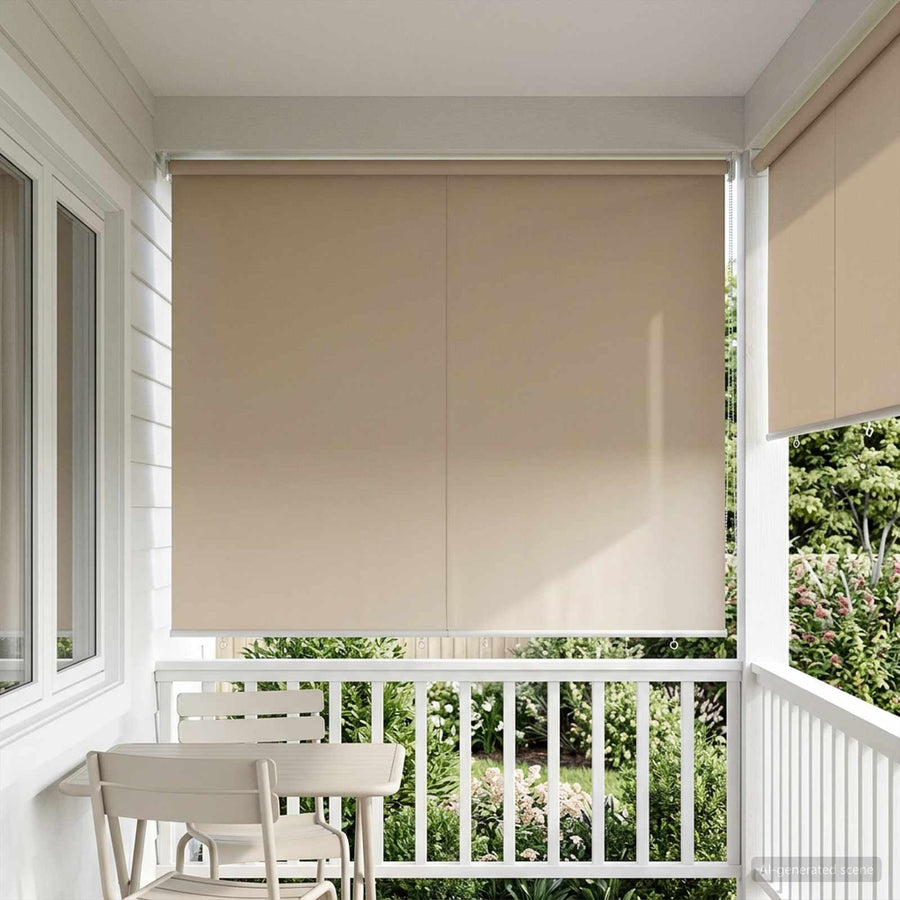 Rolgordijn UV-bescherming Beige 180 x 140 cm Polyester