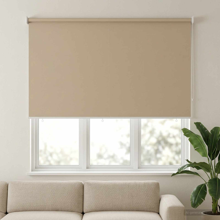 Rolgordijn UV-bescherming Beige 180 x 140 cm Polyester