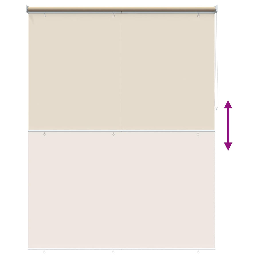Rolgordijn UV-bescherming Beige 180 x 140 cm Polyester