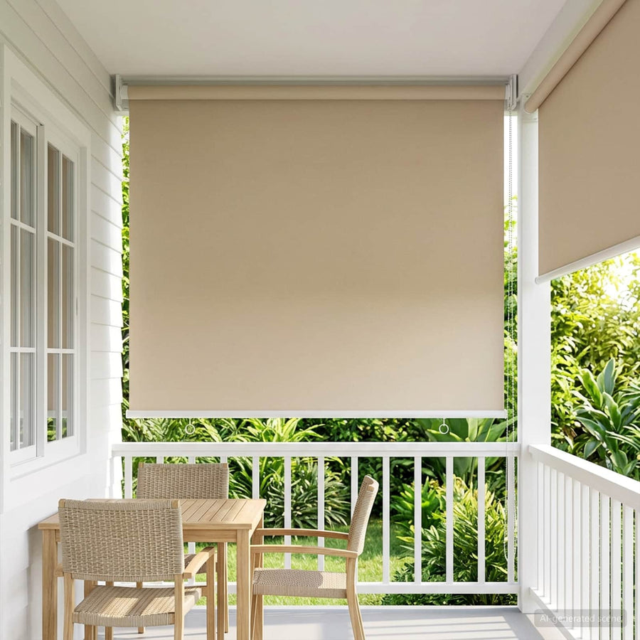 Rolgordijn UV-bescherming Beige 60 x 230 cm Polyester