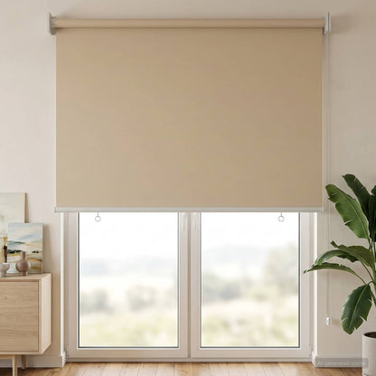 Rolgordijn UV-bescherming Beige 80 x 230 cm Polyester