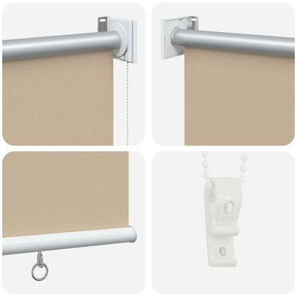 Rolgordijn UV-bescherming Beige 100 x 230 cm Polyester