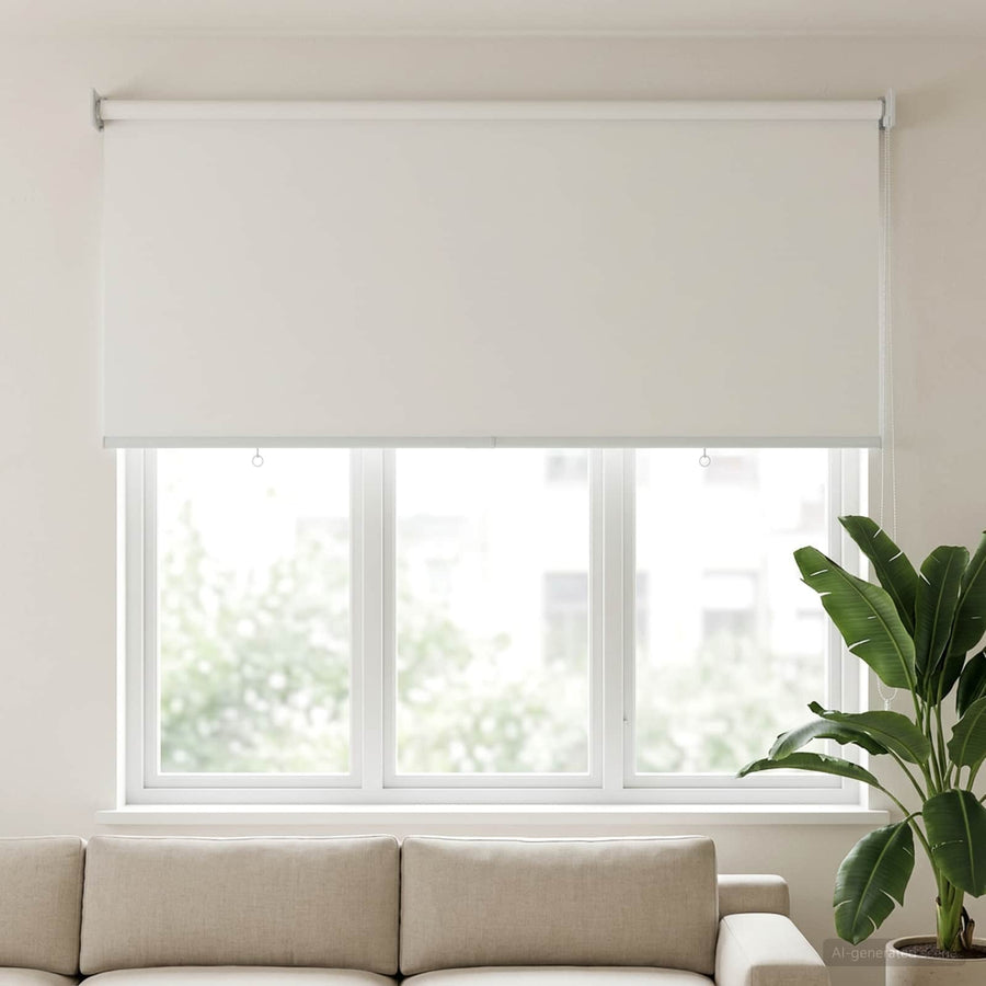 Rolgordijn UV-bescherming Wit 120 x 140 cm Polyester