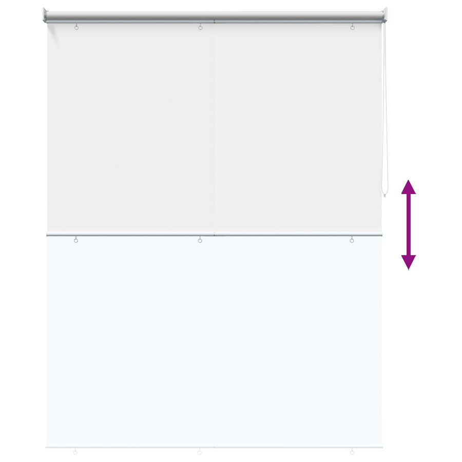 Rolgordijn UV-bescherming Wit 160 x 140 cm Polyester