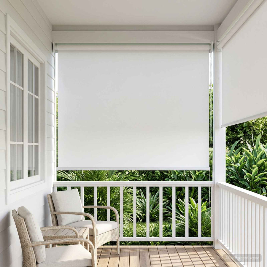 Rolgordijn UV-bescherming Wit 60 x 230 cm Polyester