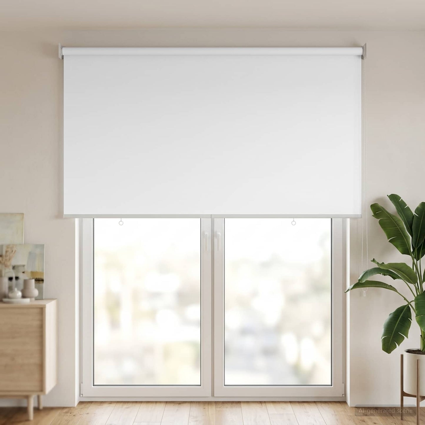 Rolgordijn UV-bescherming Wit 100 x 230 cm Polyester