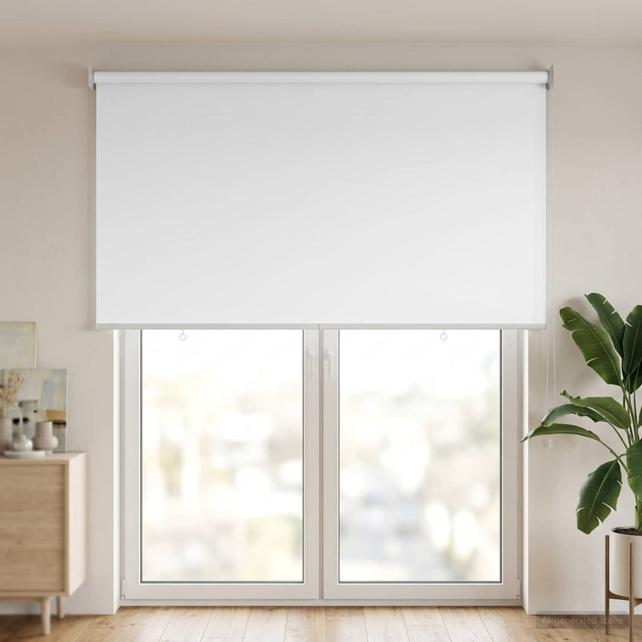 Rolgordijn UV-bescherming Wit 140 x 230 cm Polyester
