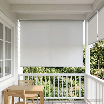 Rolgordijn UV-bescherming Wit 160 x 230 cm Polyester
