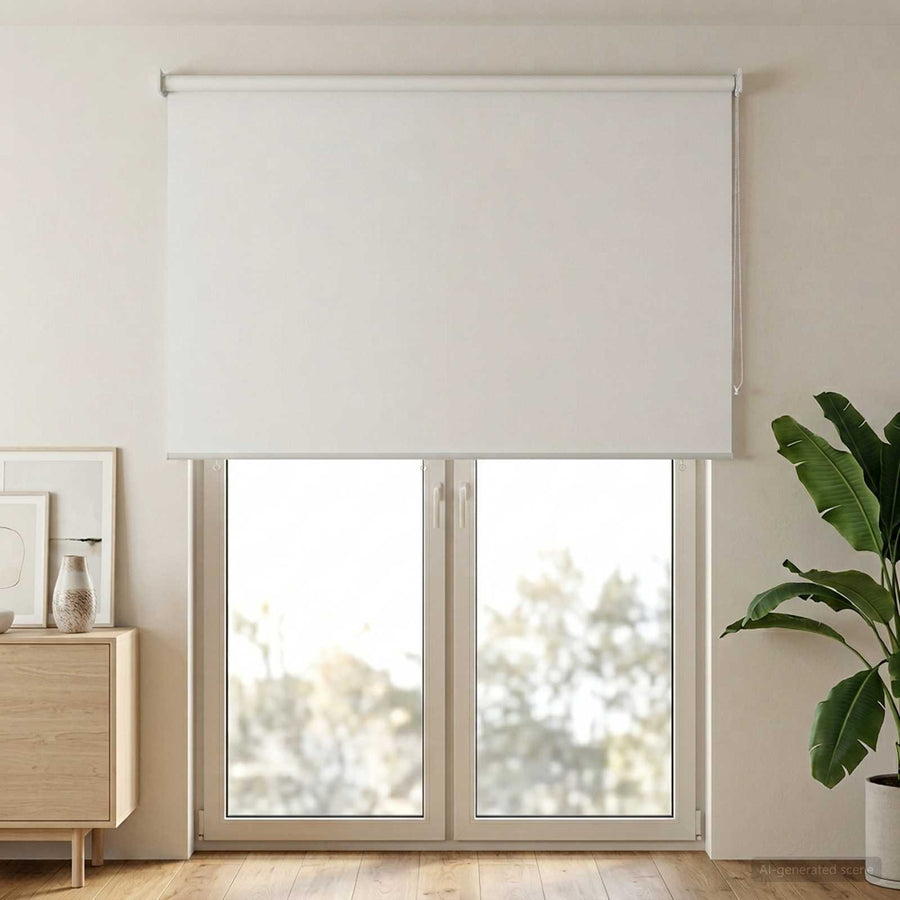 Rolgordijn UV-bescherming Wit 160 x 230 cm Polyester