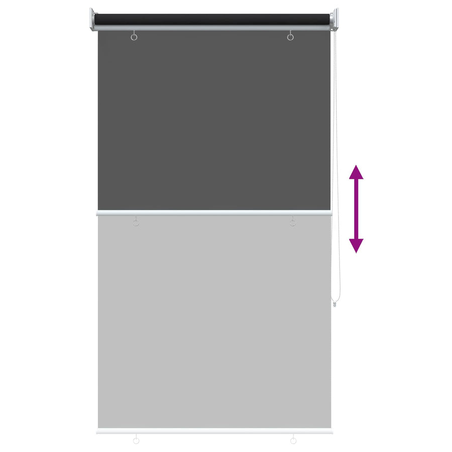 Rolgordijn UV-bescherming Zwart 100 x 140 cm Polyester