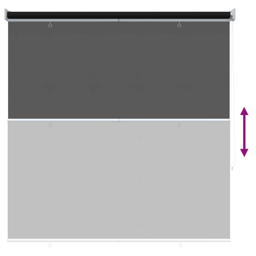 Rolgordijn UV-bescherming Zwart 120 x 140 cm Polyester