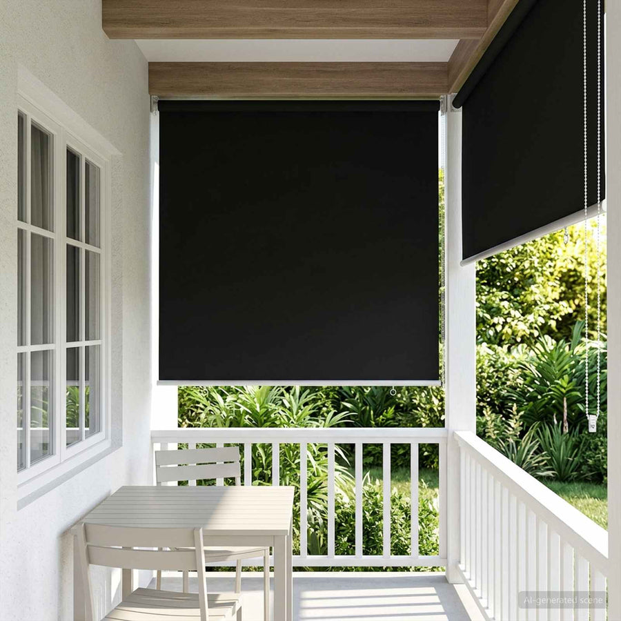 Rolgordijn UV-bescherming Zwart 80 x 230 cm Polyester