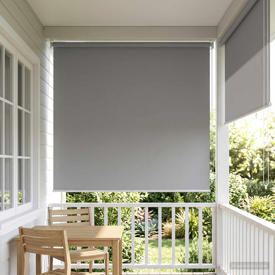 Rolgordijn UV-bescherming Lichtgrijs 120 x 140 cm Polyester