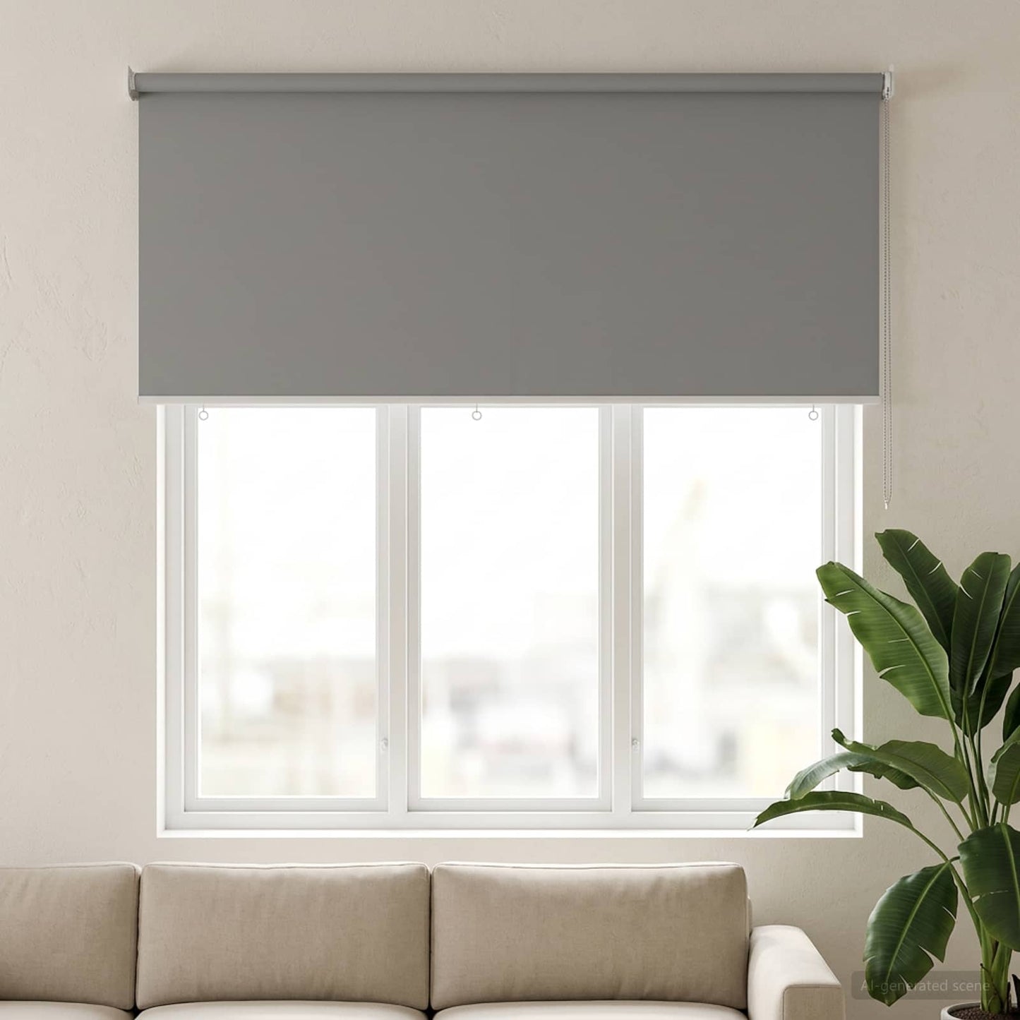 Rolgordijn UV-bescherming Lichtgrijs 180 x 140 cm Polyester