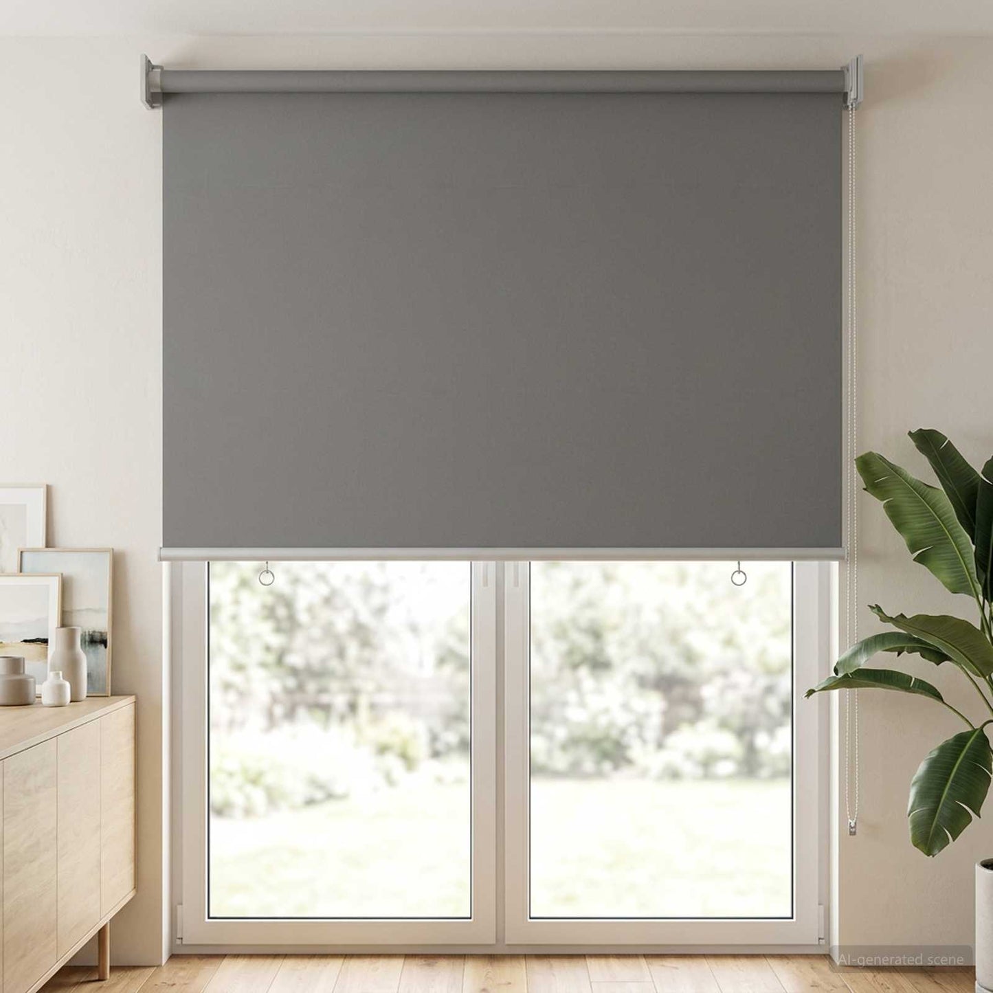 Rolgordijn UV-bescherming Lichtgrijs 60 x 230 cm Polyester
