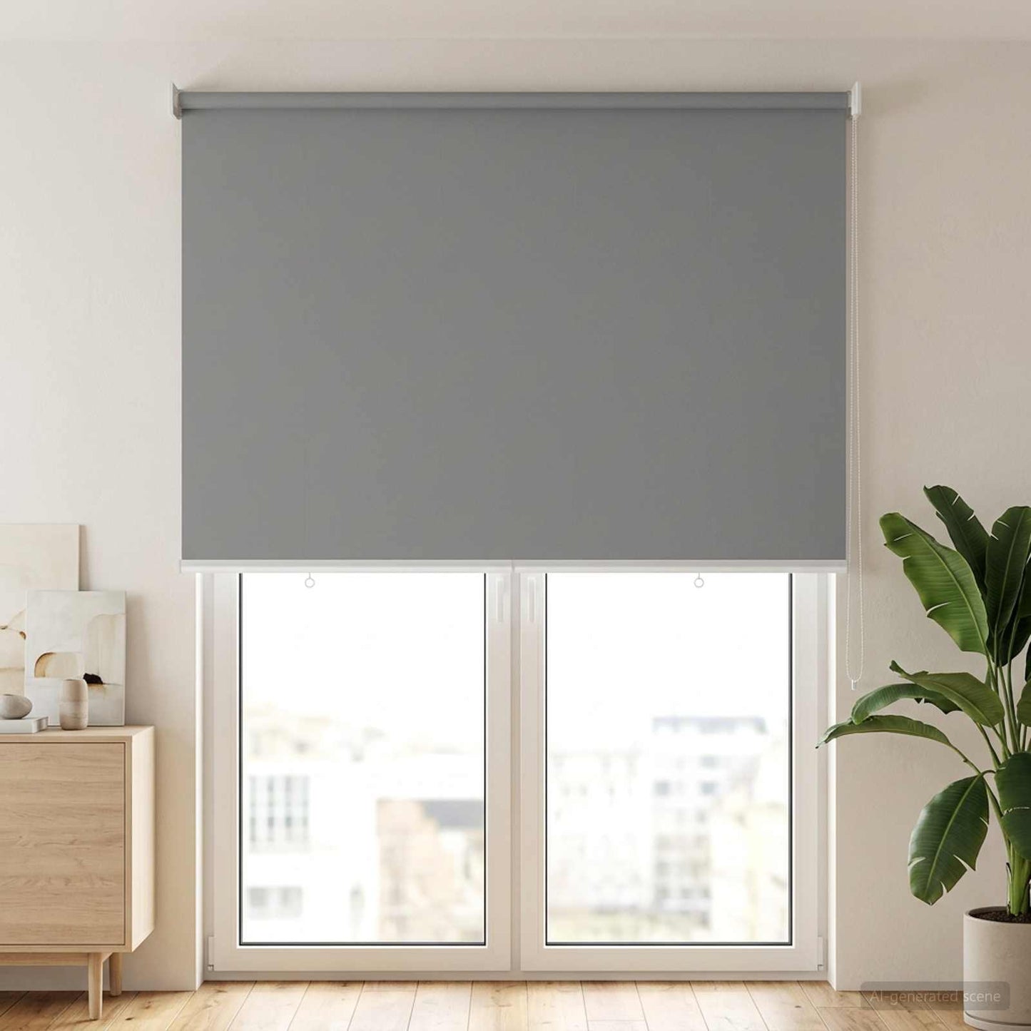 Rolgordijn UV-bescherming Lichtgrijs 120 x 230 cm Polyester