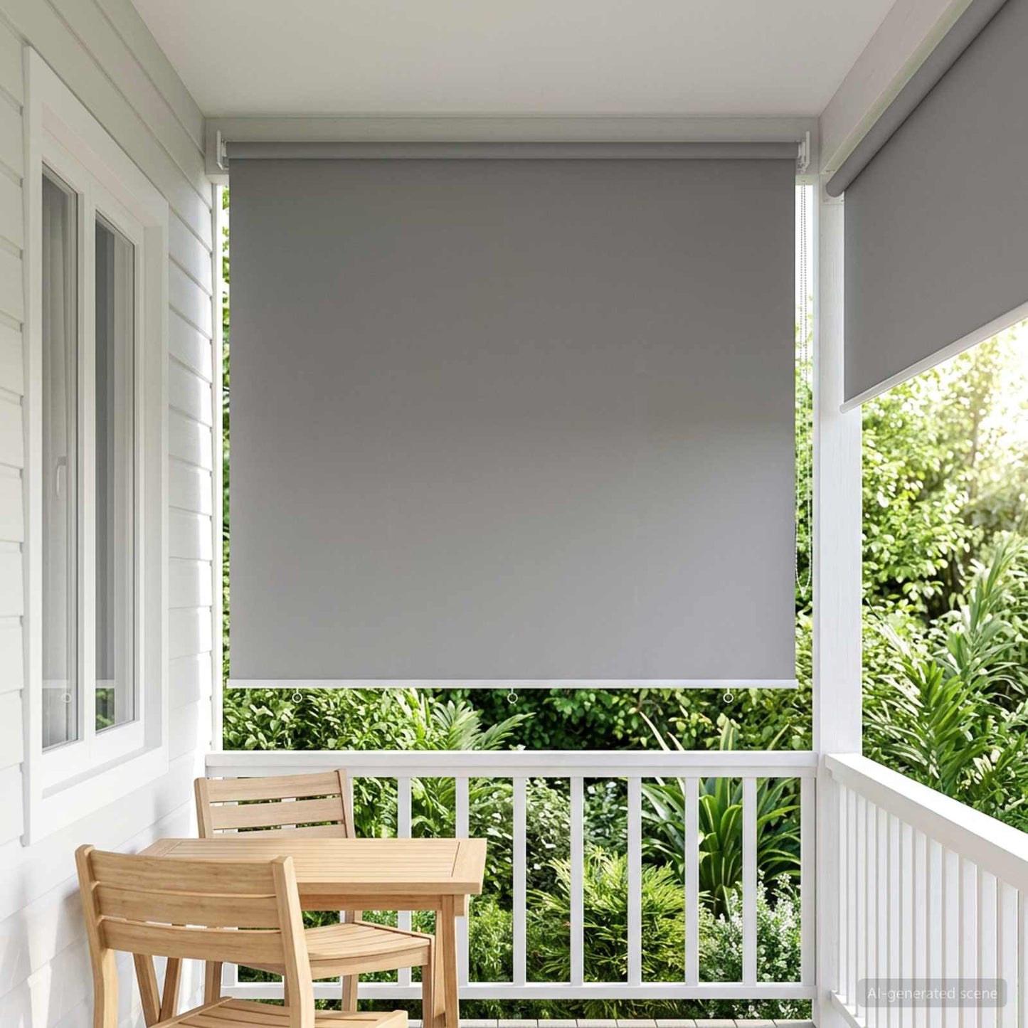 Rolgordijn UV-bescherming Lichtgrijs 160 x 230 cm Polyester