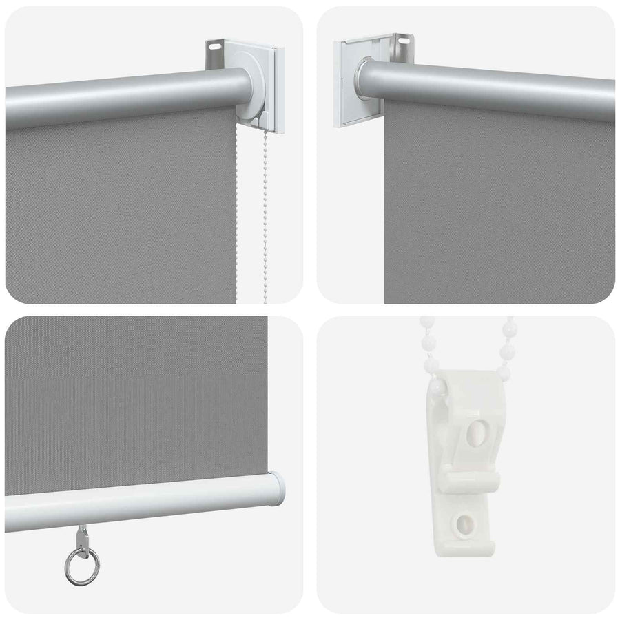 Rolgordijn UV-bescherming Lichtgrijs 180 x 230 cm Polyester
