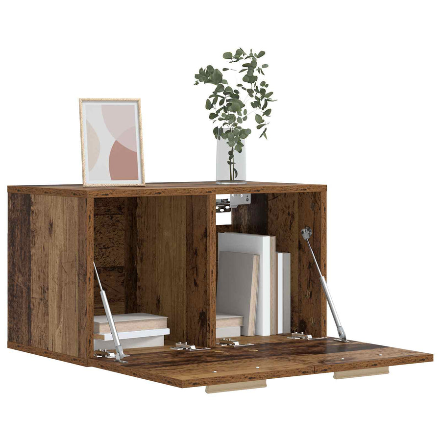 Wandkast Oud hout 60 x 36,5 x 35 cm Bewerkt hout