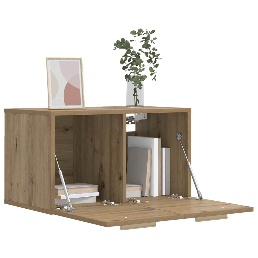 Wandkast 60 x 36,5 x 35 cm Bewerkt hout Artisanaal eiken