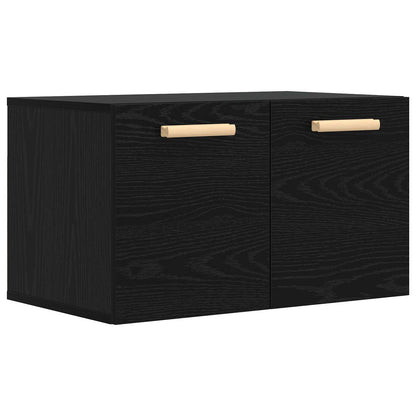 Wandkast Zwart eiken 60 x 36,5 x 35 cm Bewerkt hout