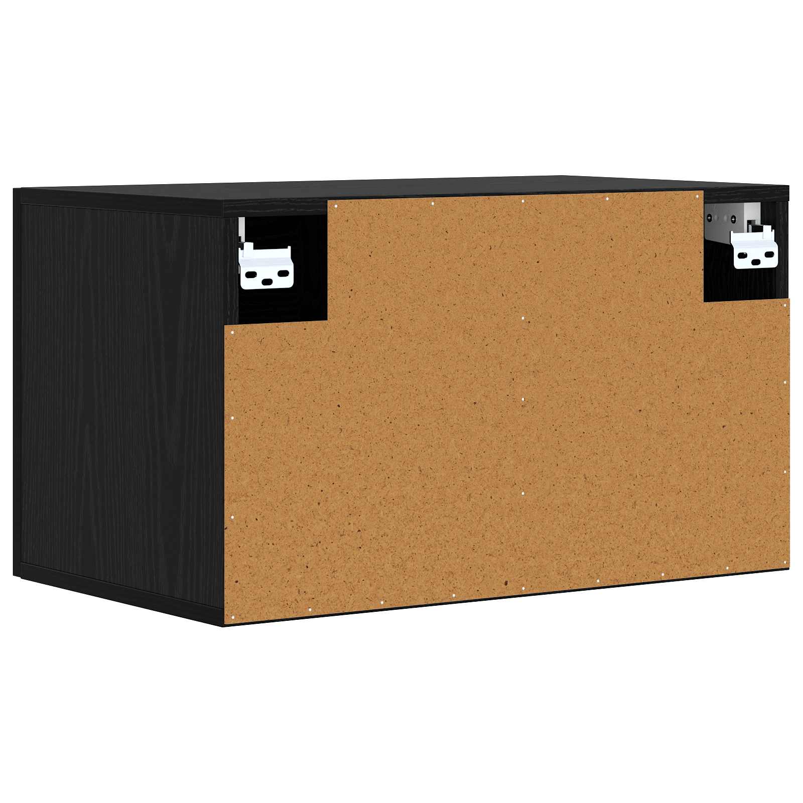 Wandkast Zwart eiken 60 x 36,5 x 35 cm Bewerkt hout