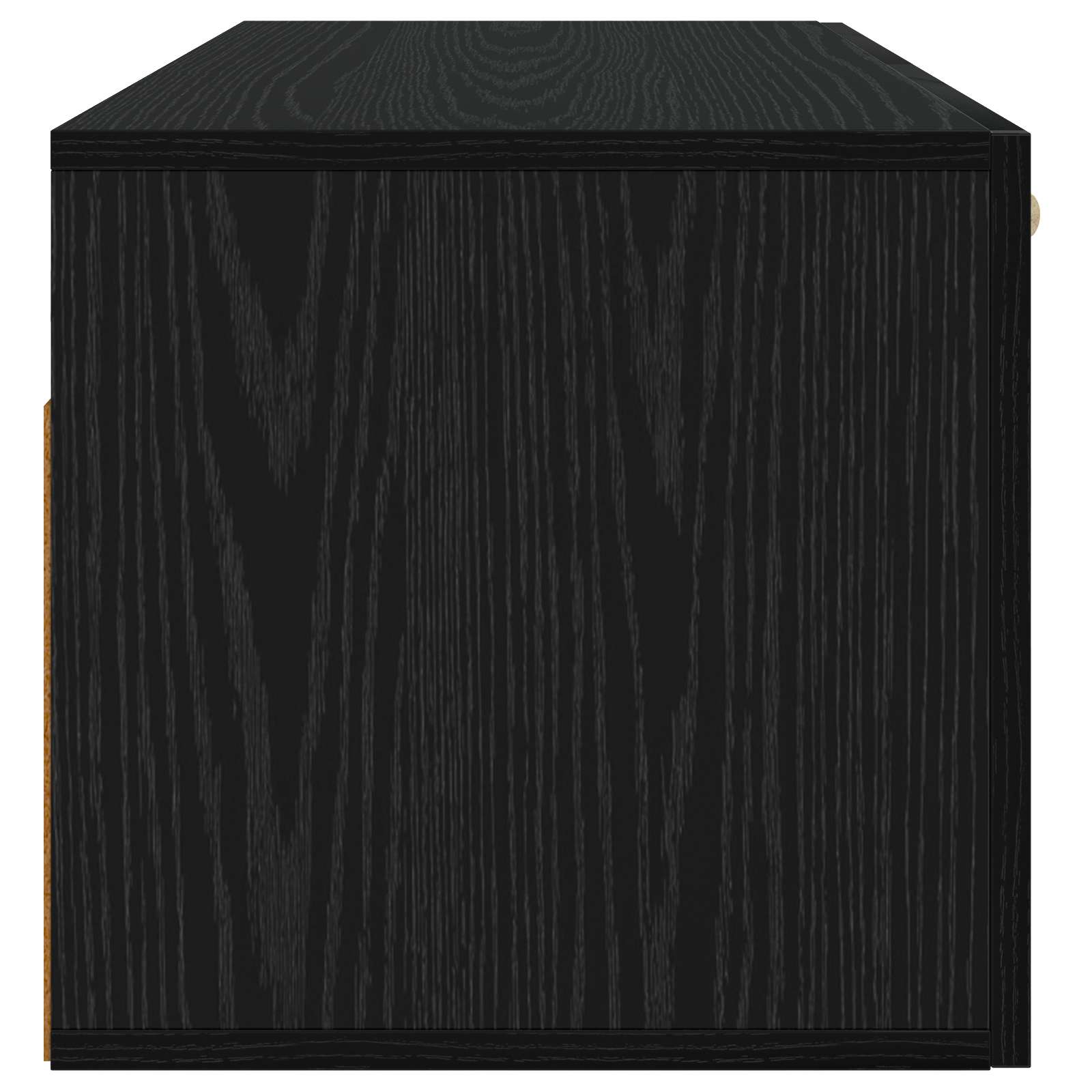Wandkast Zwart eiken 60 x 36,5 x 35 cm Bewerkt hout