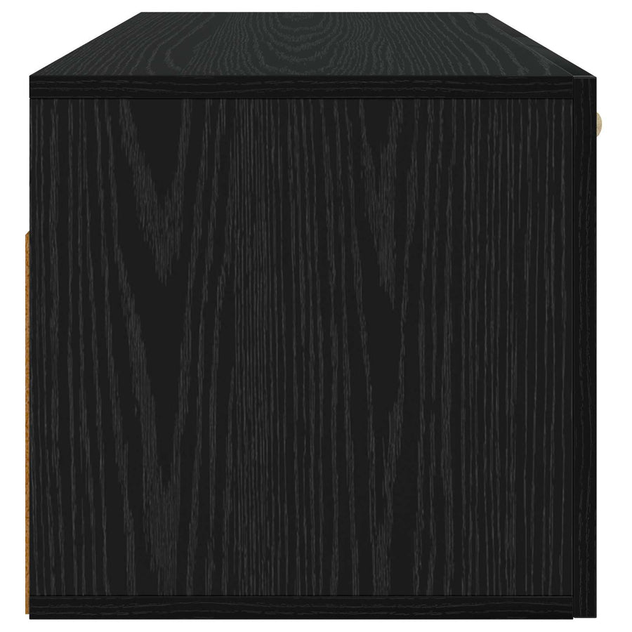 Wandkast Zwart eiken 60 x 36,5 x 35 cm Bewerkt hout