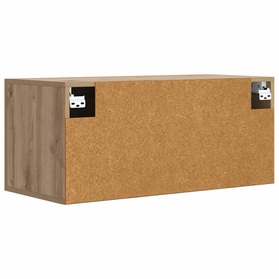 Wandkast Muurmontage Artisanaal eiken 80 x 36,5 x 35 cm