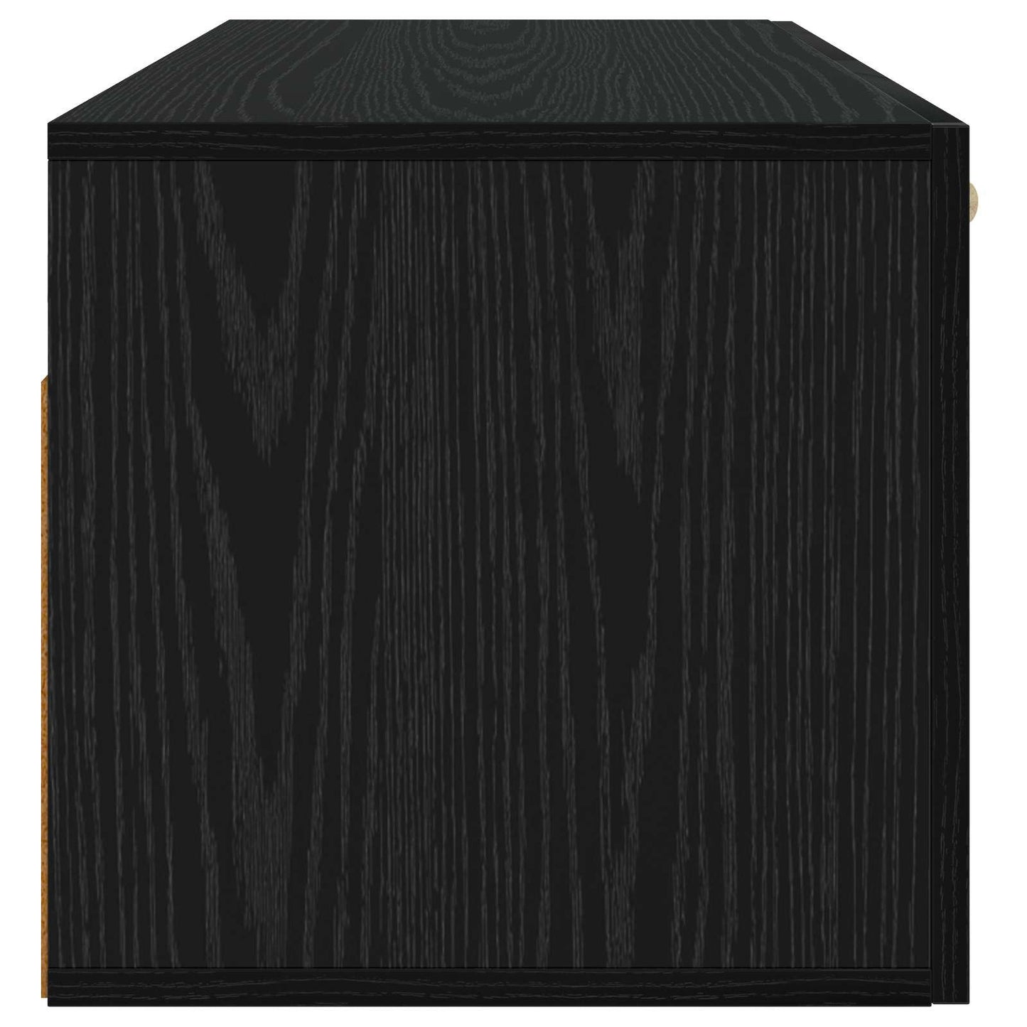 Wandkast Muurmontage Zwart eiken 80 x 36,5 x 35 cm Bewerkt hout