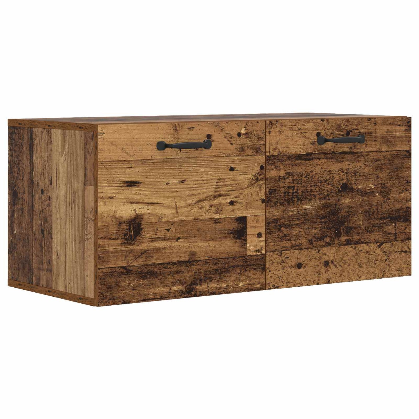 Wandkast Muurmontage Oud hout 80 x 36,5 x 35 cm Bewerkt hout