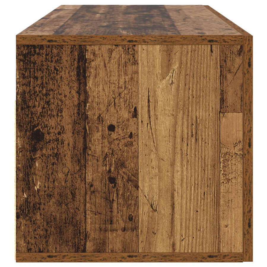 Wandkast Muurmontage Oud hout 80 x 36,5 x 35 cm Bewerkt hout