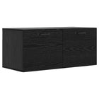 Wandkast Muurmontage Zwart eiken 80 x 36,5 x 35 cm Bewerkt hout
