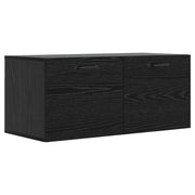 Wandkast 80x36,5x35 cm zwart eiken bewerkt hout muurmontage