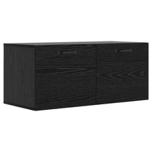 Wandkast Muurmontage Zwart eiken 80 x 36,5 x 35 cm Bewerkt hout
