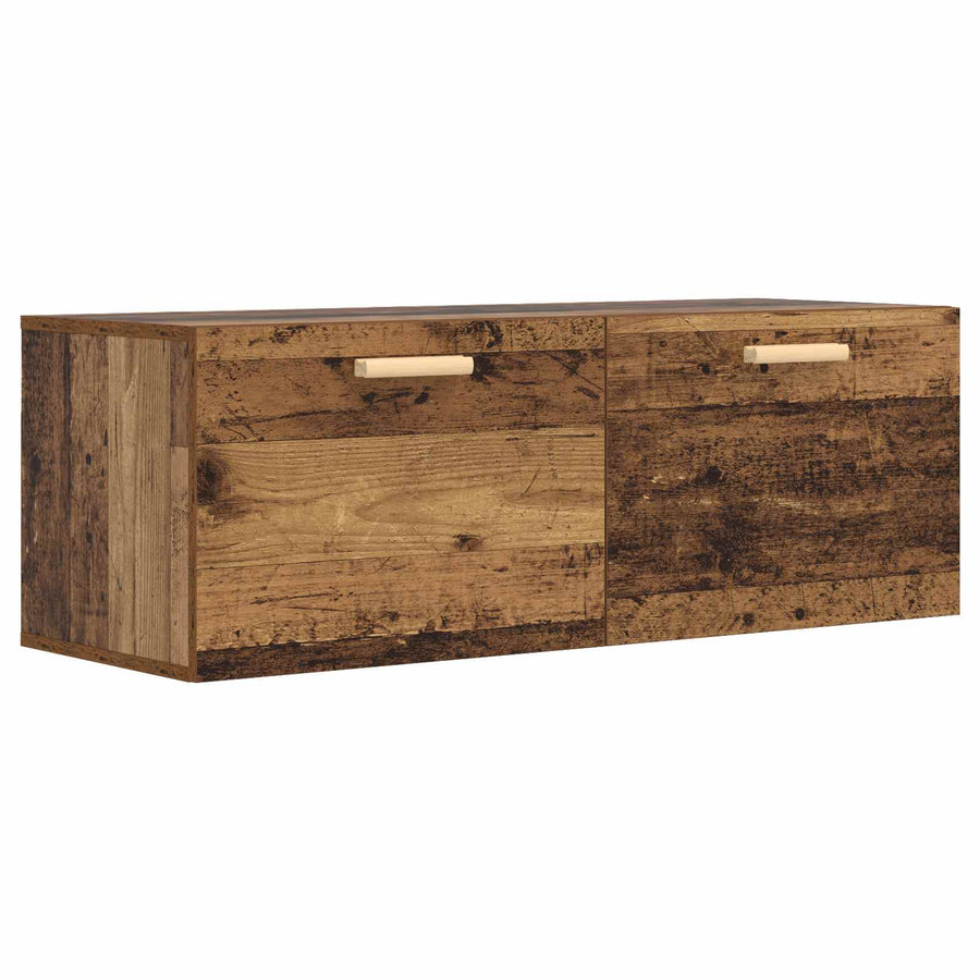 Wandkast Oud hout 100 x 36,5 x 35 cm Bewerkt hout