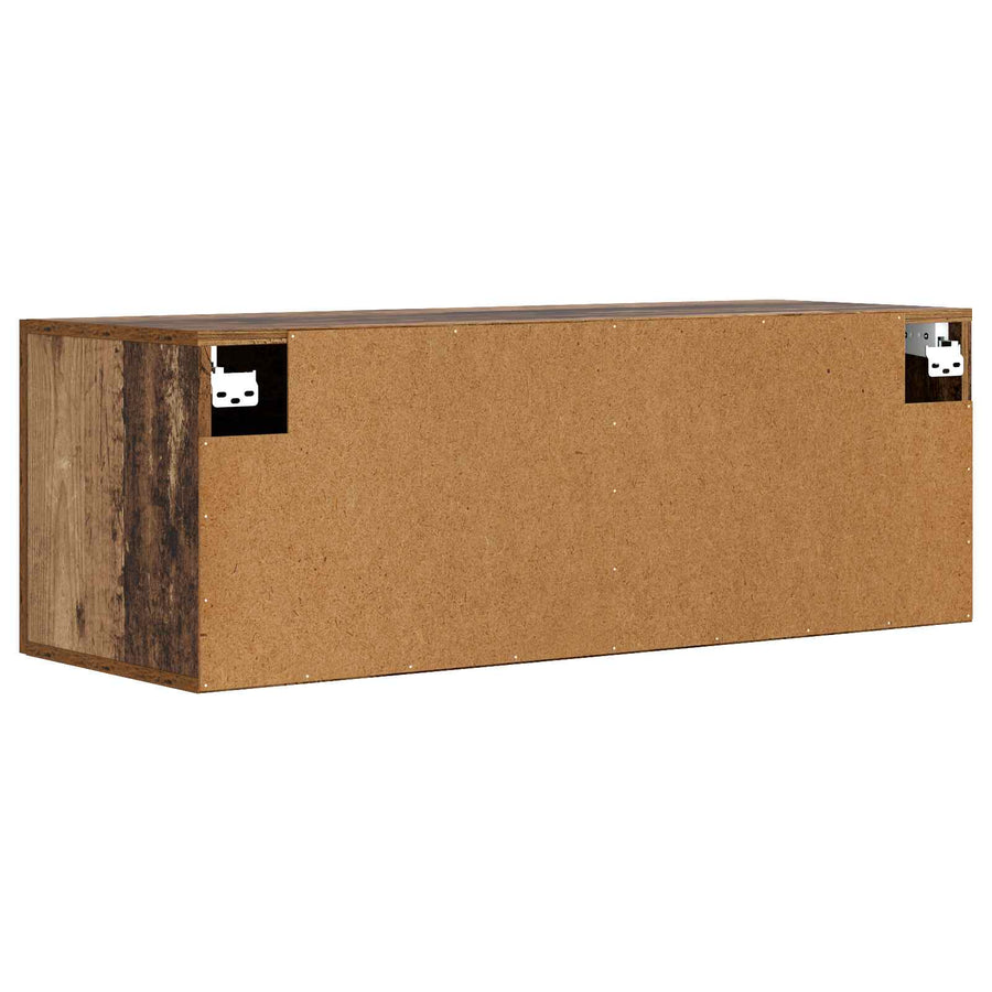 Wandkast Oud hout 100 x 36,5 x 35 cm Bewerkt hout
