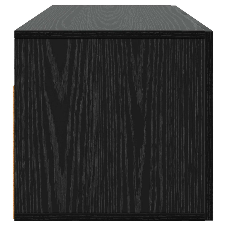 Wandkast Zwart eiken 100 x 36,5 x 35 cm Bewerkt hout