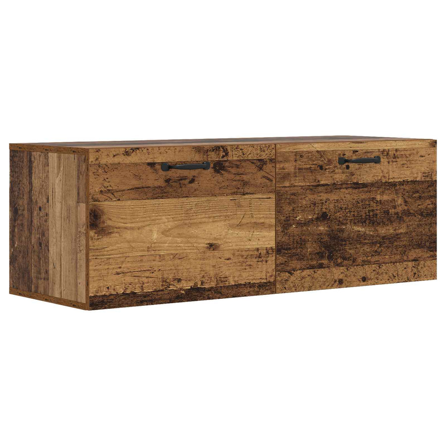 Wandkast Oud hout 100 x 36,5 x 35 cm Bewerkt hout