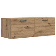 Wandkast 100x36,5x35 cm bewerkt hout artisanaal eiken