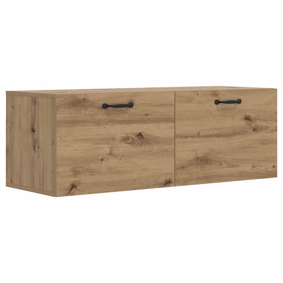 Wandkast 100 x 36,5 x 35 cm Bewerkt hout Artisanaal eiken