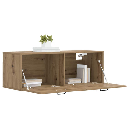 Wandkast 100 x 36,5 x 35 cm Bewerkt hout Artisanaal eiken