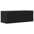 Wandkast Zwart eiken 100 x 36,5 x 35 cm Bewerkt hout