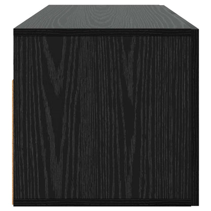 Wandkast Zwart eiken 100 x 36,5 x 35 cm Bewerkt hout