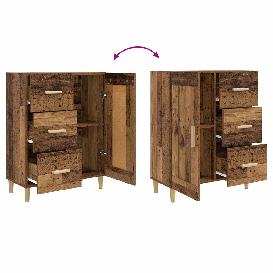 Dressoir Oud hout 69,5 x 34 x 90 cm Bewerkt hout